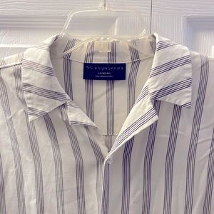 No Boundaries striped relaxed fit button shirt L